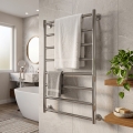 Kupaonski ljestvičasti radijator INOX FLAT 163W/230V 77x53 cm nehrđajući čelik/sjajni krom