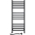 Kupaonski ljestvičasti radijator s termostatom AVANGARD 227W 120x48cm crni lijevi