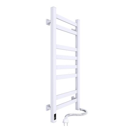 Kupaonski ljestvičasti radijator s termostatom AVANGARD 251W/230V 80,6 cm IP44 bijeli desni četvrtast
