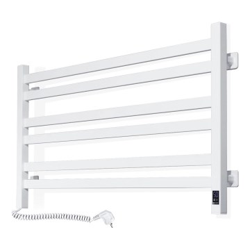 Kupaonski ljestvičasti radijator s termostatom AVANGARD 316W/230V 50,6 cm IP44 bijeli lijevi četvrtast