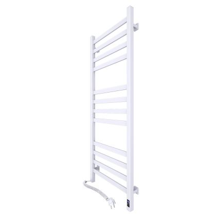 Kupaonski ljestvasti radijator s termostatom AVANGARD 459W/230V 120,6 cm IP44 bijeli lijevi kvadratni