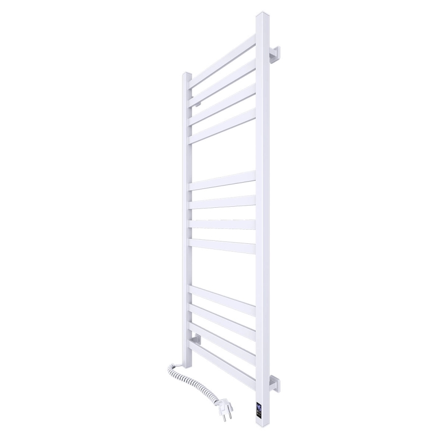 Kupaonski ljestvasti radijator s termostatom AVANGARD 459W/230V 120,6 cm IP44 bijeli lijevi kvadratni