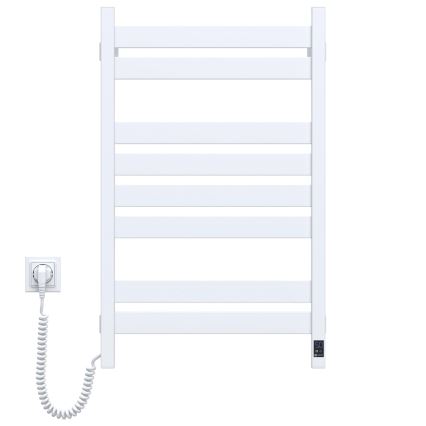 Kupaonski ljestvičasti radijator s termostatom LARGO 432W/230V 80,6 cm IP44 bijeli lijevi kvadratni