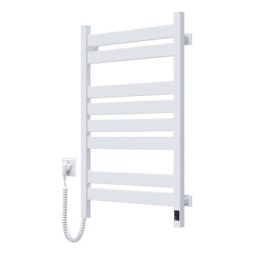 Kupaonski ljestvičasti radijator s termostatom LARGO 432W/230V 80,6 cm IP44 bijeli lijevi kvadratni