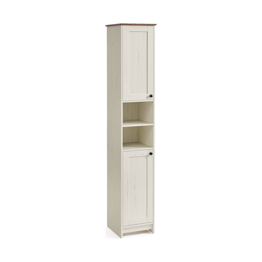 Kupaonski ormarić LEXI 30x170 cm bijeli/smeđi