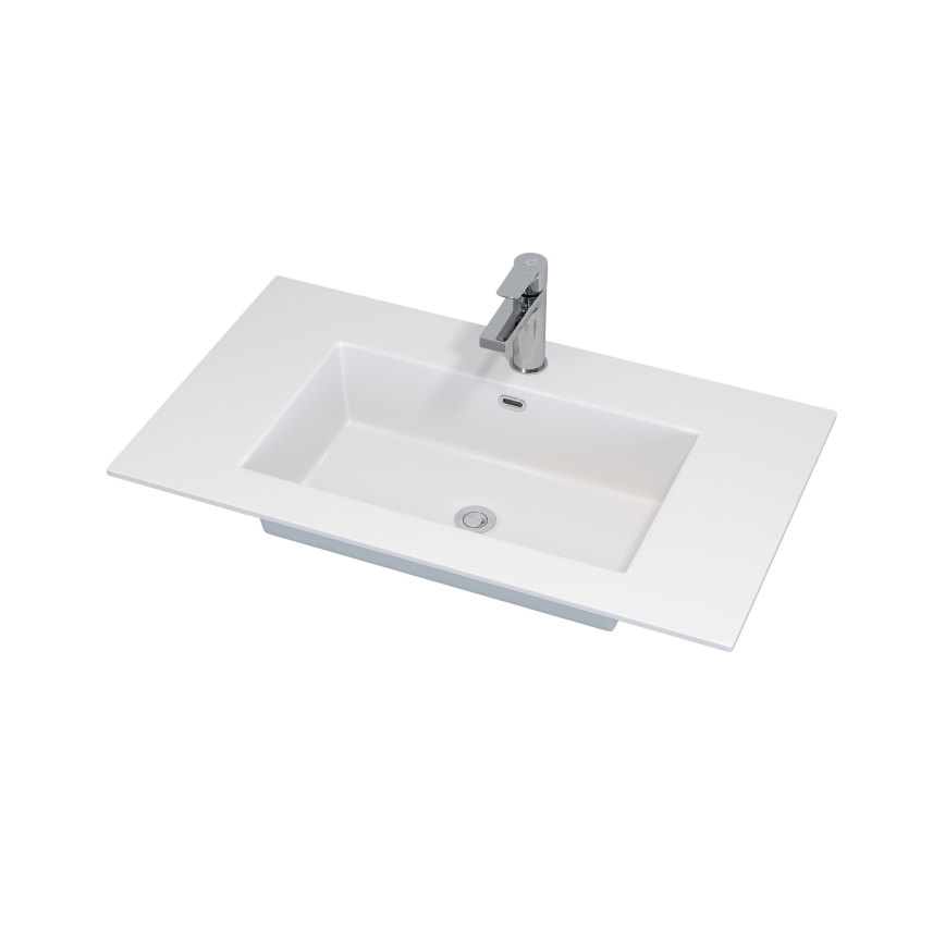 Kupaonski ormarić s umivaonikom GRIBSKOV 80 cm smeđa/hrast/bijela