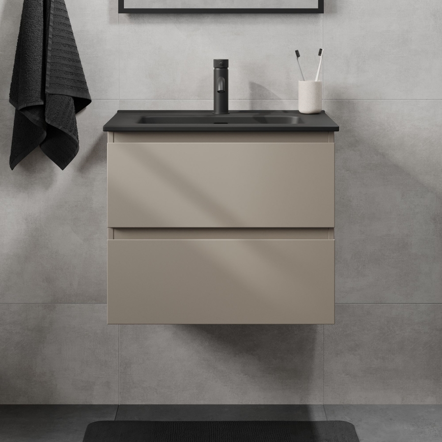 Kupaonski ormarić s umivaonikom KENWOOD 61 cm marakesh/crna