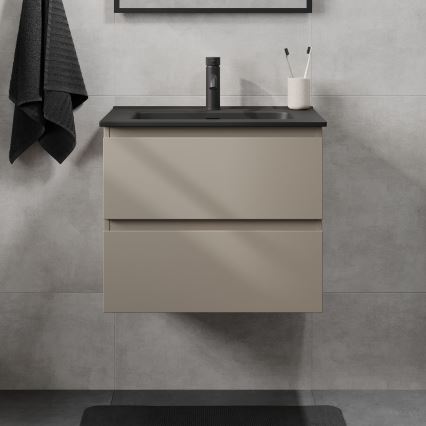 Kupaonski ormarić s umivaonikom KENWOOD 61x52x45 cm marakesh/crna