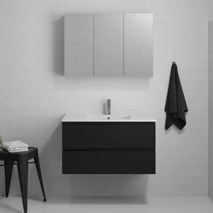 Kupaonski ormarić s umivaonikom KENWOOD 91x50x45 cm crni