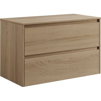 Kupaonski ormarić s umivaonikom TRONDHEIM/VIKEDAL 90x57x46 cm hrast/bijela