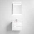 Kupaonski ormarić s umivaonikom VIGO + zidno LED ogledalo s pozadinskim osvjetljenjem, LED/10W/230V, IP44, u bijeloj boji