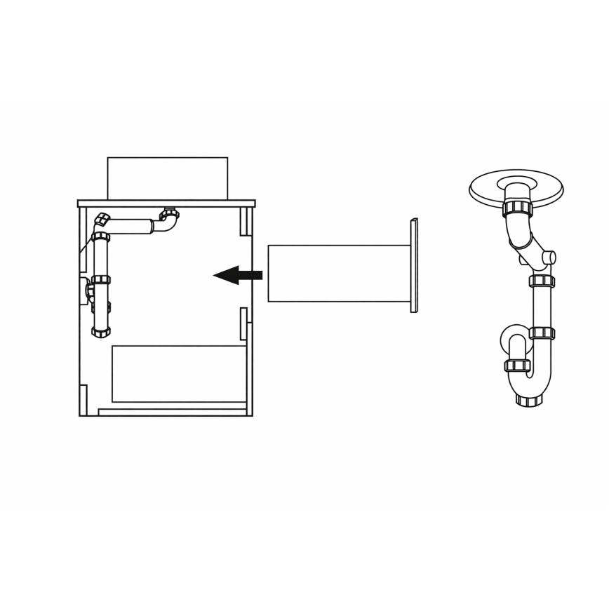 Kupaonski ormarić TRONDHEIM za umivaonik 60 cm, bijeli
