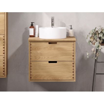 Kupaonski ormarić za umivaonik GRIBSKOV 60 cm bež/hrast