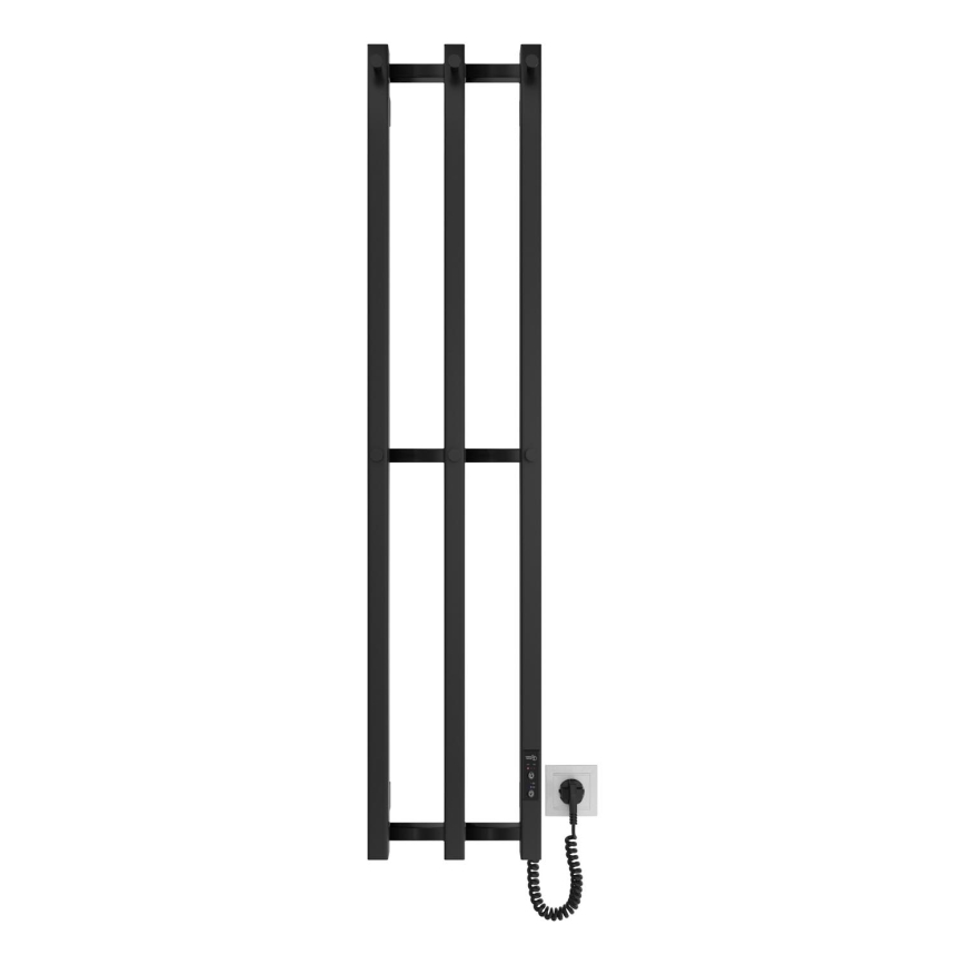 Kupaonski radijator HF SLIM 110W/230V 117x25 cm crna uglast