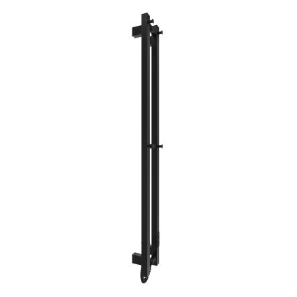 Kupaonski radijator HF SLIM 80W/230V 117x14 cm crna uglast