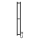 Kupaonski radijator HF SLIM 80W/230V 117x14 cm, crni, s uglatim dizajnom, IP44