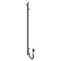 Kupaonski radijator RAY 25W/230V 110x30 cm IP44 nehrđajući čelik/antracit