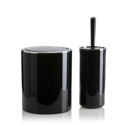 Kupaonski set CARMEN 5 kom crna/sjajni krom