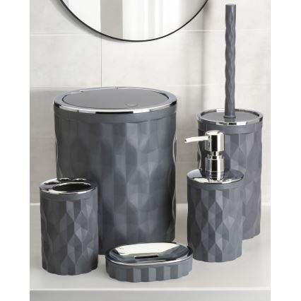 Kupaonski set REINA 5 kom antracit/sjajni krom