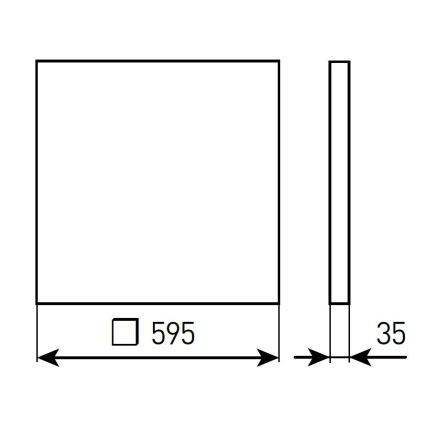 LED prigušivi ugradni panel za kupaonicu STELLA LED/28/32/36/40W/230V 59,5x59,5 cm CRI 90 IP44 bijela
