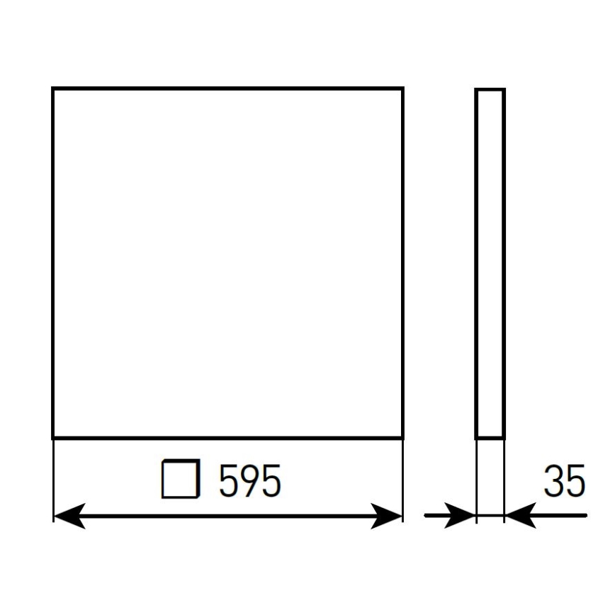 LED prigušivi ugradni panel za kupaonicu STELLA LED/28/32/36/40W/230V 59,5x59,5 cm CRI 90 IP44 bijela