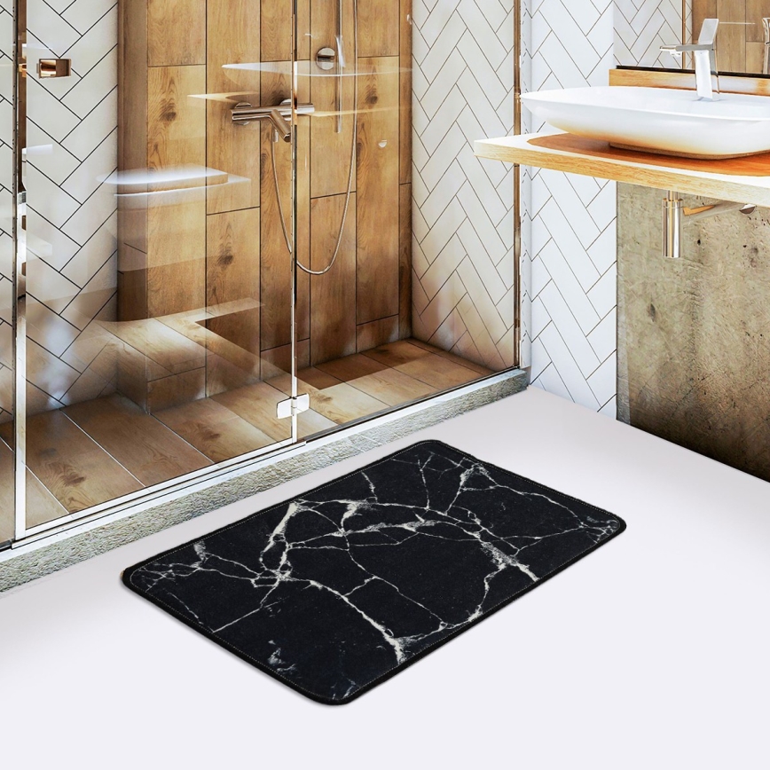 Kupaonski tepih MARBLE 40x60 cm crna