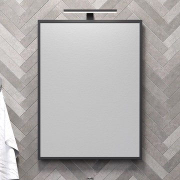 Kupaonsko ogledalo BORGSTED 60x80 cm, crno