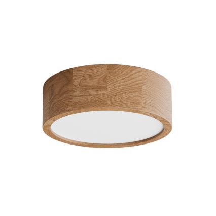 Kupaonsko stropno svjetlo s senzorom CLEO 2xE27/24W/230V Ø 27,5 cm IP54 hrast