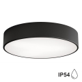 Kupaonsko stropno svjetlo s senzorom CLEO, 3x E27/24W/230V, Ø 40 cm, crno, IP54