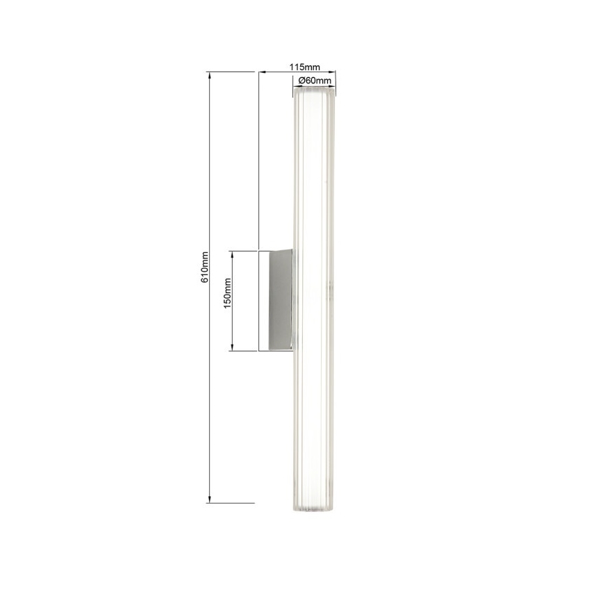 LED kupaonsko osvjetljenje za ogledalo LINEA LED/12W/230V 3000/4000/6000K IP44 61 cm sjajni krom