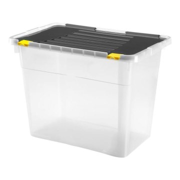 Kutija za pohranu 100 l crna/prozirna