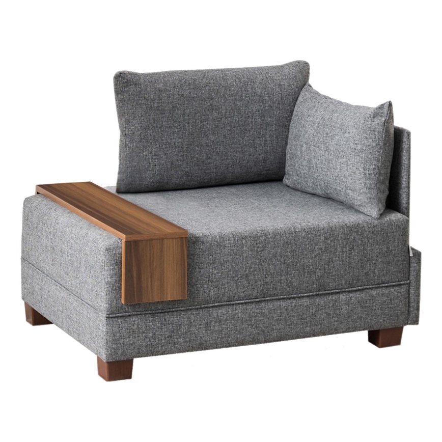 Kutna fotelja TULA siva desna