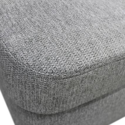 Kutna razvlačna sjedeća garnitura SERPA u obliku slova U, lijeva, siva, sa spremištem