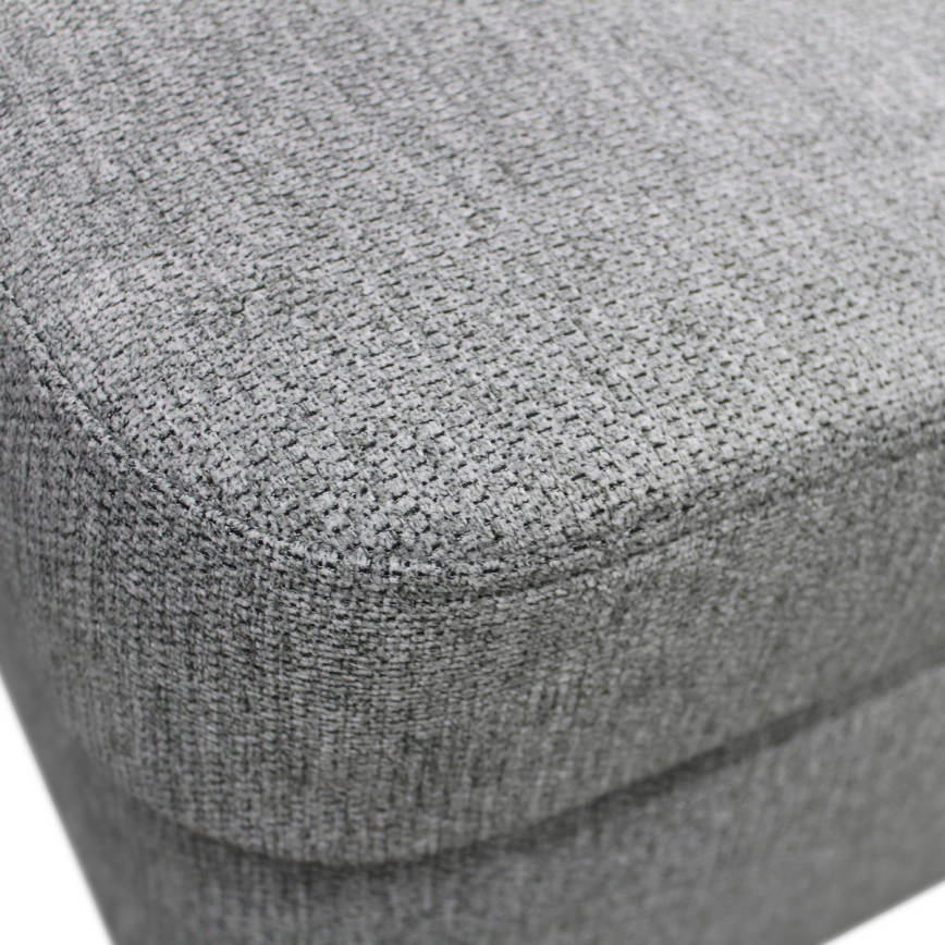 Kutna razvlačna sjedeća garnitura SERPA u obliku slova U, lijeva, siva, sa spremištem