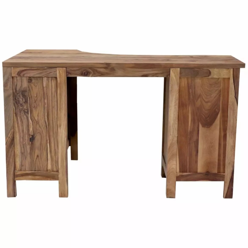 Kutni pisaći stol RAMI 130x85 cm masivni/palisander