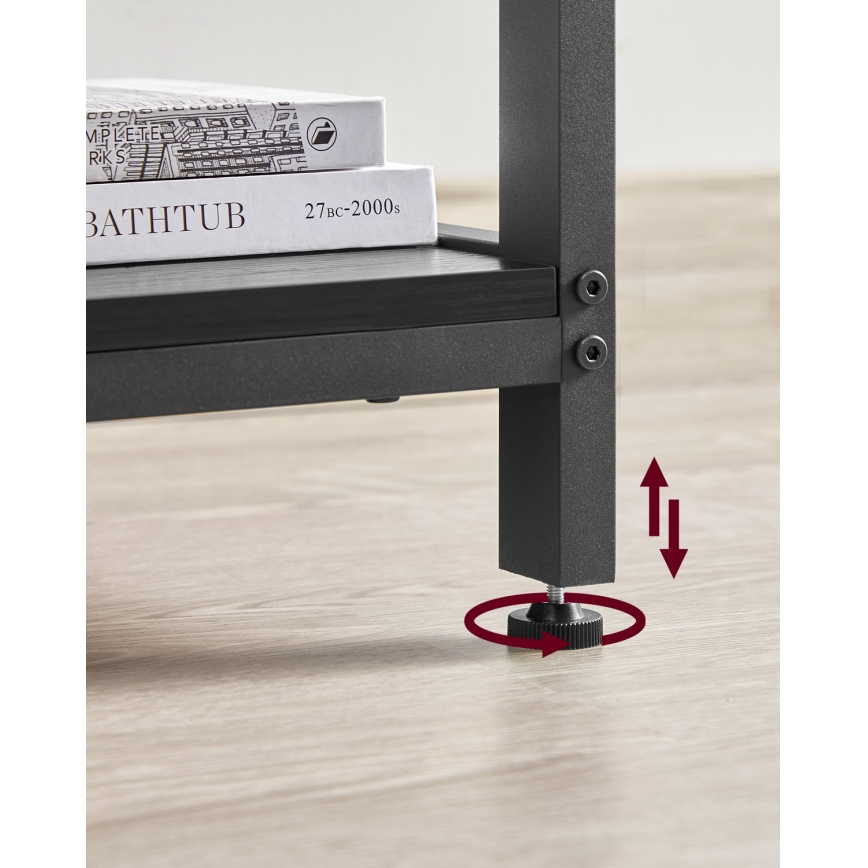 Kutni pisaći stol SOLEA, crne boje