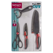 Lamart - Kuhinjski set 4 kom - 2x nož, gulilica i škare