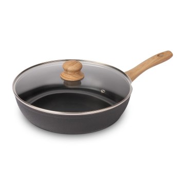 Lamart - Tava s poklopcem 28 cm crna/smeđa