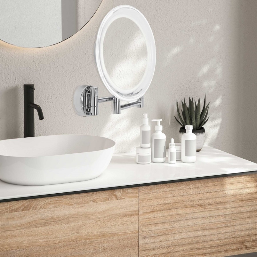 Lanaform - Zidno kozmetičko ogledalo WALL LED/4xAAA