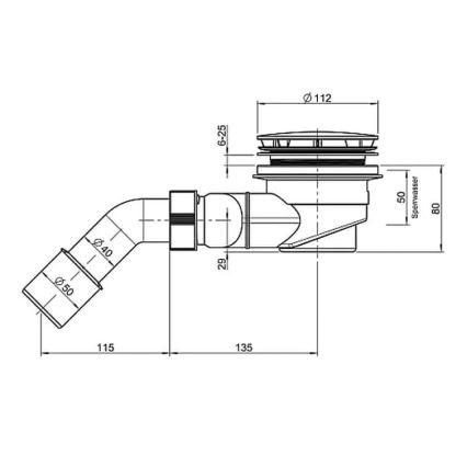 LAUFEN H2951270000001 - Sifon za tuš-kadu SOLUTIONS plastika/bijela