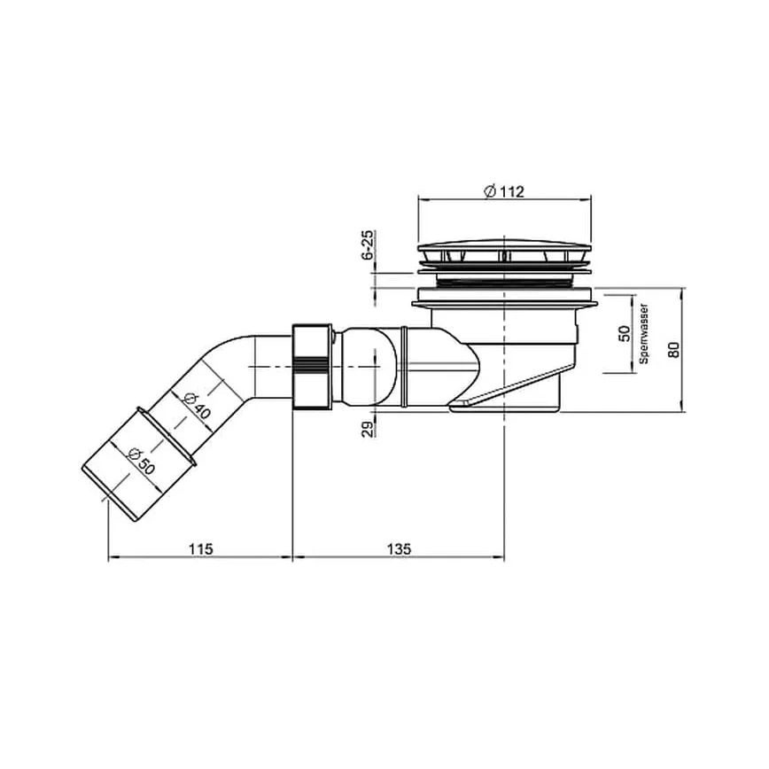LAUFEN H2951270000001 - Sifon za tuš-kadu SOLUTIONS plastika/bijela