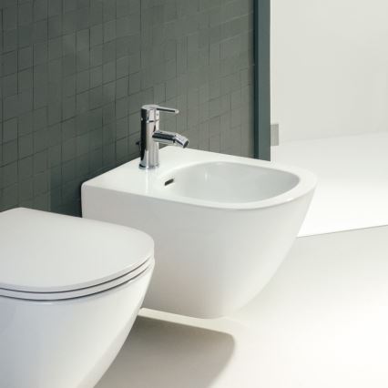 LAUFEN H3410810041141 - Miješalica za bide + gornji dio sifona s preljevom LUA sjajni krom