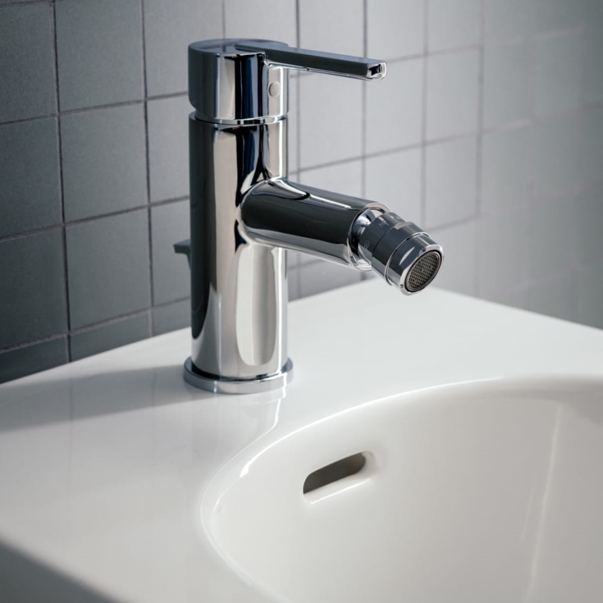 LAUFEN H3410810041141 - Miješalica za bide + gornji dio sifona s preljevom LUA sjajni krom