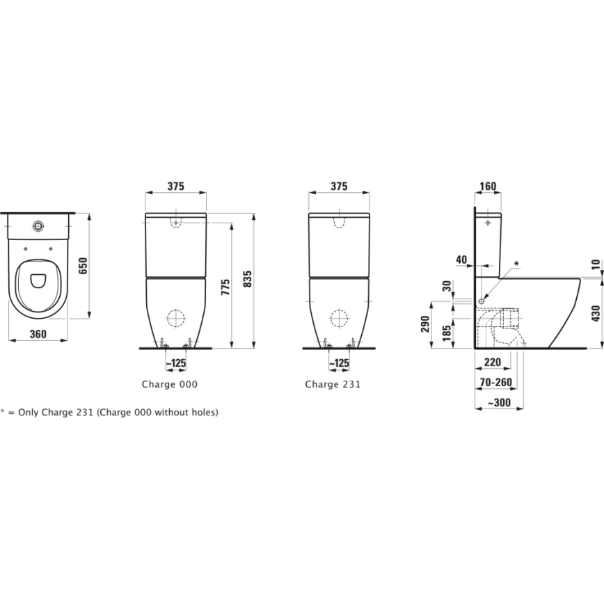 LAUFEN H8259624000001 - WC školjka PRO keramika/bijela