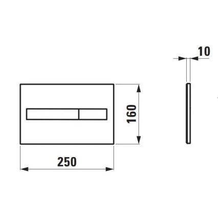 LAUFEN H8956610000001 - Tipka za dvostruko ispiranje DUAL LIS bijela