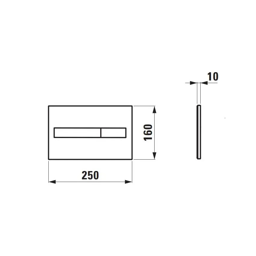 LAUFEN H8956610000001 - Tipka za ispiranje DUAL LIS bijela