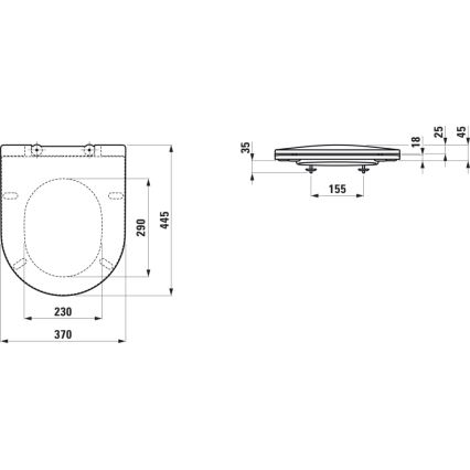 LAUFEN H8989660000001 - WC daska SoftClose PRO duroplast/bijela