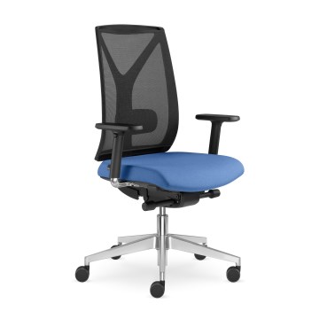 LD Seating - Uredska stolica LEAF crna/plava
