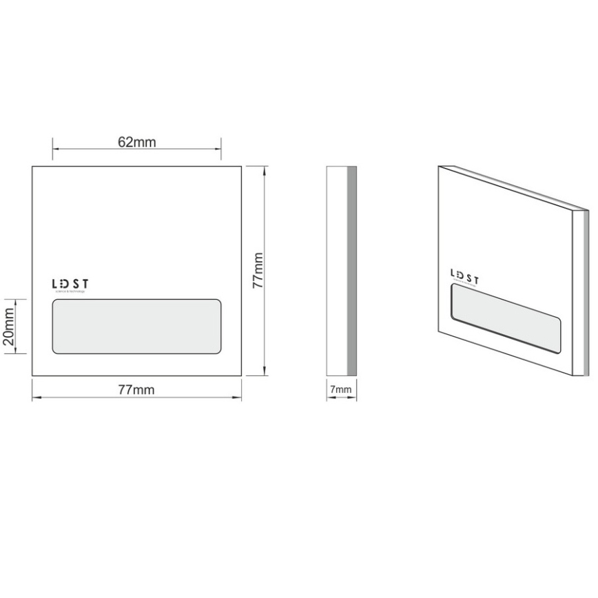 LDST AL-01-B-BZ5 - LED stepenišno svjetlo ALEX 5xLED/1,2W/230V bijela 6500K
