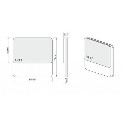 LDST DA-01-B-BZ5 - LED stepenišno svjetlo DAISY 5xLED/1,2W/230V bijela 6500K